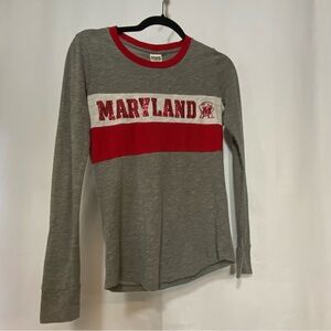 NCAA University of Maryland Terps Pink by Victoria's Secret Women’s XS Shirt Red